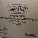 Toddleroo by North States - Easy Swing & Lock Baby Gate Series 2: Hardware Mounted Metal Safety for Stairs & Doorways - Adjustable 28.68 to 47.85 Inches Wide - 31 Inches Tall - Matte Bronze
