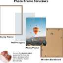 JCJMY 19x27 Picture Frame Rustic Brown for Poster Photo Picture, Horizontal and Vertical Formats for Wall Hanging, 19 x 27 Wall Gallery Poster Photo Frame for 19 by 27 Photos Posters, Rustic Brown