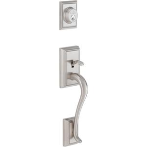 Schlage F58 ADD 619 Addison Exterior Handleset with Deadbolt, Satin Nickel (Exterior Half Only)