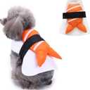 Sushi Dog Halloween Costume Fish Food Pet Costume, Cat Puppy Costumes for Small Medium Dogs Pet Apparel, Funny Dog Outfits Cosplay Clothes for Halloween Party Christmas Photo Props