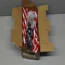 10 in 1 Christmas Candy Cane Snowflake Lights with Stakes, 16 Inch 8 Modes Christmas Candy Cane Pathway Marker Lights with Timer for Xmas Walkway Yard Lawn Outdoor Decor(Red, White)