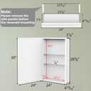 Buruis 24 x 30 Inch Framed Medicine Cabinet Mirror, Recessed/Wall Mounted, 24 x 30 inch Single Door