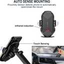Wireless Car Charger Mount, 15W Qi Fast Charging Auto-Clamping Phone Holder, Vent/Mount Compatible with iPhone 13/12/11/X/8, Samsung S20/S10/Note20/Note10