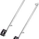 2 PCS Stainless Steel Rail Mount Boat Pulpit Staff, boat yacht marine flag pole(7/8" - 1")