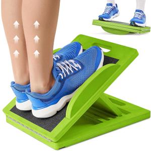 slant Board Turns Into balance board - Premium Calf Stretcher and Wobble Board for Effective Calf Stretching and Squats (Green)