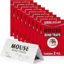 Qualirey 150 Pack Insect & Mouse Glue Traps, Non-Toxic Mouse Sticky Traps Pads Indoor for Home Garages Basements Attics, Adhesive Glue Boards for Rats Rodents Snake Bugs
