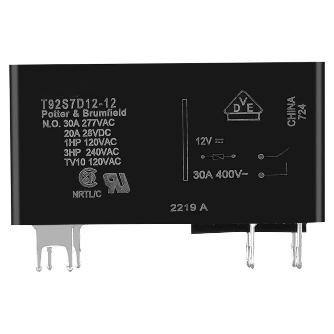 T92S7D12-12 General Purpose Relay 30A 12VDC Contact Rating DPST-NO (2 Form A) Wash-Tight Supersession T92P7D12-12