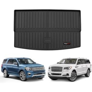 Custom Trunk Cargo Mats Liner for 2018-2024 Ford Expedition Max/Lincoln Navigator L Accessories TPE All Weather (Only for Max and L)