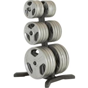 Fitness Reality X-Class Olympic Weight Tree - Heavy-Duty Bumper Plate Rack for Home Gym - Chrome Storage Posts - Includes 2 Barbell Holders - 1,000 Lb. Capacity