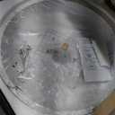 Dimmable LED Ceiling Light, White and Gold Light Fixture, Mid-Century Semi Flush Mount Ceiling Light 5CCT 2700K-6000K Ceiling Lamp for Laundry Room Kitchen, Bedroom, Hallway(15.8in)