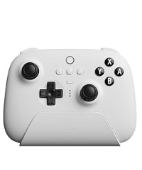 8Bitdo Ultimate Bluetooth Controller with Charging Dock and Travel Case, Wireless Gamepad with Hall Sensor Joystick, Compatible with Switch, Steam Deck and Window 10 (White)