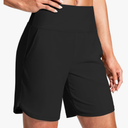 G Gradual Women's 7" Quick Dry Swim Board Shorts Swimming Bottoms High Waisted Beach Shorts for Women with Liner Pockets Size L