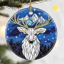 Christmas Ornaments, Dodosky 2.8in Ceramic Night Court Ornament, Xmas Decor, Christmas Tree Ornaments, Xmas Decorations for Tree, Holiday Ornament, Gift Ideas, Gifts for Women, Friend, Lover