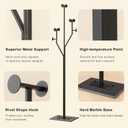 JIAYUEJU Freestanding Coat Rack Tree-shaped Metal Coat Tree with Heavy Duty Marble Base Corner Clothing Rack for Bedroom Entryway Hallway 14.96 x 10.24 x 68.9 Inches (Black)