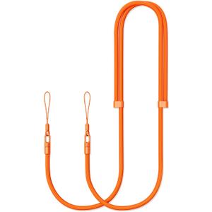 Thickened Crossbody Strap (Without Case) Compatible with iPhone 17/Air/Pro/Max Phone Cases and Other Device with Dual Lanyard Holes, Adjustable Hands-free Shoulder Neck Camera Phone Strap (Orange)