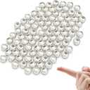 925 Sterling Silver Beads for Jewelry Making 100Pcs S925 Smooth Balls Beads for Stackable Bracelet Necklace Craft (Made in Italy 2MM)