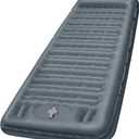 Camping Sleeping Pad, Extra Thick 5 Inch Camping Mat with Pillow, Built-in Foot Pump Inflatable Sleeping Pads Compact for Camping Backpacking Hiking Traveling Tent as Camping EssentialsGray (Grey)