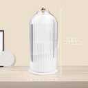1PCS Makeup Brush Holder Organizer with Clear Lid 360 Rotating Sliding Opening Dustproof Brushes Container for Vanity
