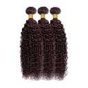 Dark Brown Hair Bundles Color 4 Kinky Curly Human Hair Bundles 10 12 14 Inch Unprocessed Brazilian Virgin Color #4 Bundle Chocolate Brown Curly Wave Bundle For Black Women Minimum entanglement