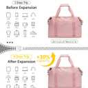 Expandable Travel Duffle Bags Weekender Overnight Bags for Women Men Hospital Bag for Women Labor Delivery with Toiletry Bag Waterproof