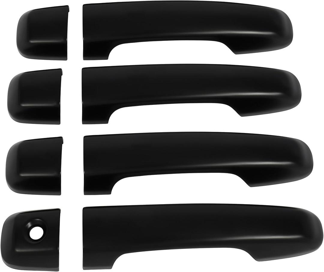 OCPTY 4PCS Door Handle Covers for 2010-2022 for Toyota 4Runner Exterior Driver Side & Passenger Side Car Door Handle Covers Trim Kit Black (Small)