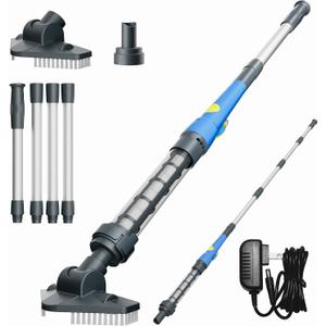 Hot Tub Vacuum, Cordless Rechargeable Pool Cleaner | Handheld vacuum quickly removes sand and debris from spas, hot tubs and small above ground pools.