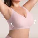 habibee Push Up Bras for Women Plus Size Wireless Full Coverage Bra for Large Breast, Seamless Everyday Bralette  Large