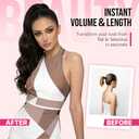 Long Ponytail Extension 26 Inch Wavy, Hair Extensions Ponytail with Claw Clip, Clip on & Clip in Ponytail Styles, Pony Tails for Beach Day, Family Dinner, Work & Party Night