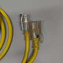 12awg 10 FT Heavy Duty Outdoor Extension Cord Waterproof with Lighted End, 12 Gauge Extension Cord Flexible and Cold Resistant 3 Prong Grounded Plug,Yellow 15Amp 1875W SJTW