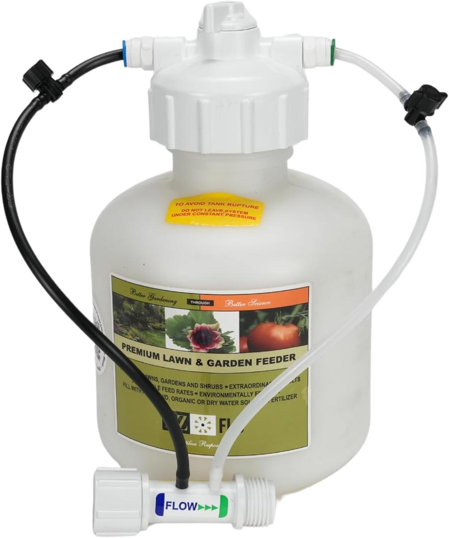 EZ-FLO 3/4 Gallon HoseBib & Drip Fertilizer Injector | LowPressure Garden Feeder for On/Off Flow & Drip Irrigation | EZ 2005HB EZ-FLO 3/4 Gallon HoseBib & Drip Fertilizer Injector | LowPressure Garden Feeder for On/Off Flow & Drip Irrigation | EZ 2005HB