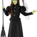Morph Wicked Witch Costume For Girls, Kids Witch Dress, Halloween Costumes For Kids (7-9 Years)