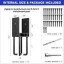 6x6 Concrete Post Anchor, Heavy Duty Stainless Steel Concrete Fence Post Holder with Air Flow Channe Post Base Bracket for Fence, Deck Railing,Pergola, 4Pack [Patent Pending]