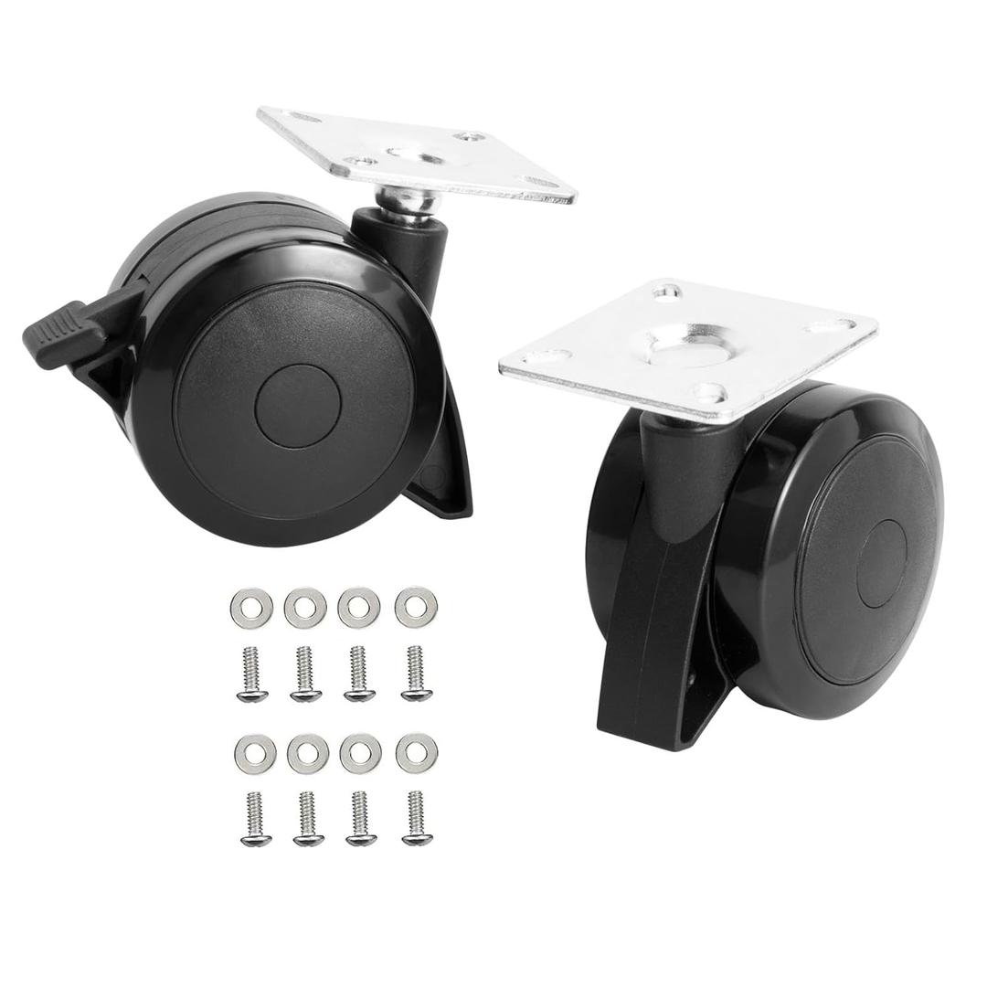 BQMAX 69828 Locking Caster Wheel for Weber Spirit 200/300 Series Grill Spirit E-310 Parts, for Weber Spirit E-215 E315 E320 SP320 S315 Grill Wheel Replacement Parts, Black.