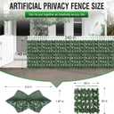 Artificial Ivy Privacy Fence Wall Screen,240X40in Privacy Fence Panels Privacy Fencing Faux Greenery Backdrop Ivy Vine Leaf Hedges Grass Fence Panels for Patio, Balcony, Garden, Backyard