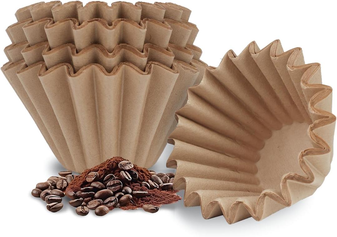 Brew Choice Disposable Small Coffee Filters,100PCS Unbleached Basket Coffee Paper Filter for Ninja Pods & Grounds Specialty Single-Serve Coffee Maker PB051 PB041, Kalita Wave Dripper 155, 1-2 Cup