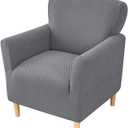 FUANGUI Banquet Armchair Slipcover Chair Covers with Arms Stretch Club Chair Slipcover Soft Armchair Sofa Covers Anti-Slip Furniture Protector for Dogs Pets Home Living Room Decor (1PCS, T-jacquard Dark Grey)