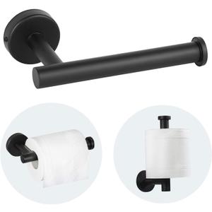 4 x Toilet Paper Holder - SUS 304 Stainless Steel Toilet Paper Holder Wall Mount, Toilet Paper Roll Holder for Bathroom, Kitchen, Washroom - Matte Black