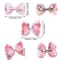 3PCS Hair Bows for Girls Hand-made Colorful Grosgrain Ribbon Hair Bows Alligator Clips Hair Accessories Barrettes for Little Teen Toddler Girls Kids (Vintage Flower)