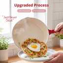 Enameled Cast Iron Skillet 3-Piece Set, Nonstick Heavy-Duty 11", 10", 8.6" Frying Pan, Oven & Induction Safe, Cookware for Gas, Electric, Ceramic Stovetops, Red