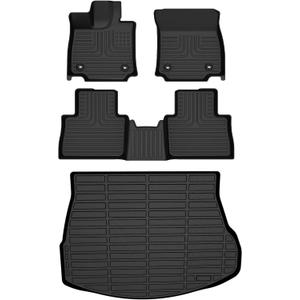 Wayhigh-All Weather Floor Mats & Cargo Liner for 2022-2025 Lexus NX/NX250/NX350/NX350h/NX350 F Sport/NX450h+/NX450h+ F Sport (Not for Hybrid Models) TPE Waterproof Heavy Duty Rubber Floor Accessories