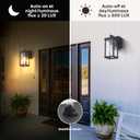 Porch Lights with GFCI Outlets Dusk to Dawn Outdoor Wall Lights Waterproof Exterior Lighting Fixtures Modern Outside Lights Wall Mount for House Patio Garage,Black,11.8''H,1PC, 1 Pack
