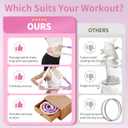 Weighted Spring Fitness Hoop, 4.4lb Soft Exercise Hoops for Adults Weight Loss, Foldable Hoops for Women Man, Waist Friendly Design, Portable Slimming Pilates Equipment for Home Workout