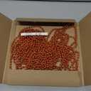 SHAOQINLIN 12 PCS Orange Bead Necklaces, Orange Mardi Gras Beads, Halloween Necklaces, 33 Inch Party Beads Necklace Round Beaded Necklace for Mardi Gras, Christmas, Halloween