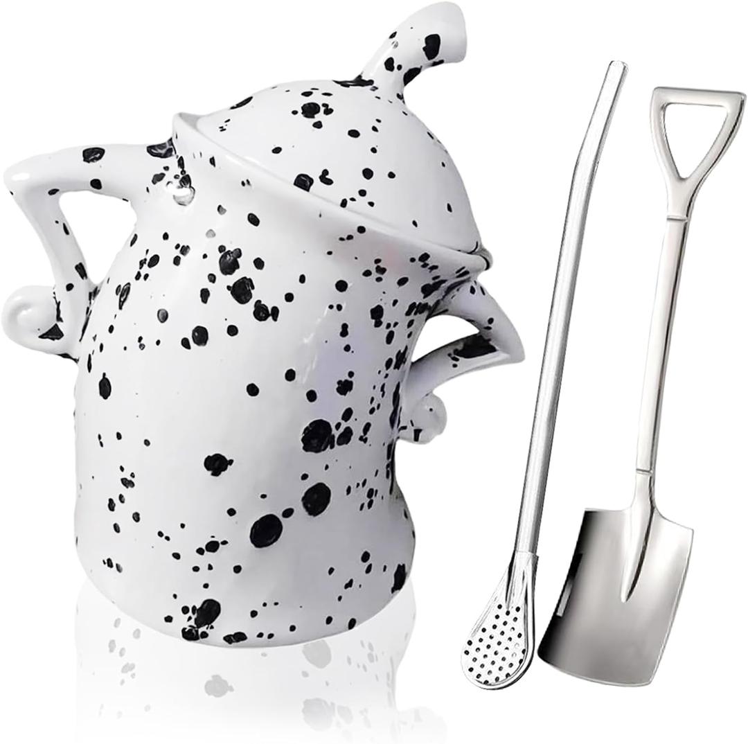 Ceramic Canister with Attitude 28oz, Spice Jars with Airtight Seal Lid for Food Storage, White Decorative Kitchen Container for Coffee Beans, Tea, Sugar, Salts, Spice and More (800ml)