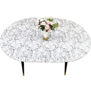 Pioggia Oval Vinyl Fitted Tablecloth with Flannel Backing Elastic Table Cloth Waterproof Oil-Proof Plastic Table Cover Best for Up to 48" x 68"