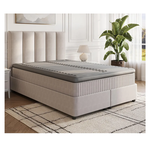 4" King Size Mattress Topper with Dual Individual Adjustable Air Support Chambers, Raised Edge Support, High-Speed Inflation Pump