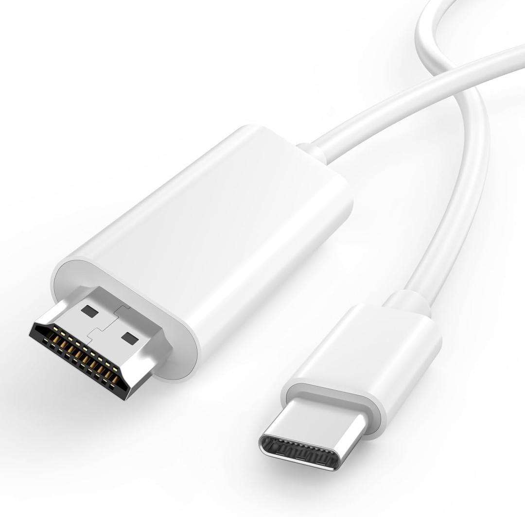 [Apple MFi Certified] USB C to HDMI Cable Adapter, 4K@60Hz Type C to HDMI Cable 6FT USB-C Digital AV Adapter Sync Screen Connector for iPhone 17 16 15 Pro Max to HD TV Projector Monitor