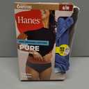 Hanes Women's Organic Cotton Panties Pack, ComfortSoft Underwear, 6- Pack (M)