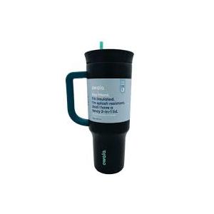 Owala Stainless Steel Triple Layer Insulated Travel Tumbler with Spill Resistant Lid, Straw, and Carry Handle, BPA Free, 40 oz, Dark Blue (Saltwater Starfish) (40 Ounces (Pack of 1))