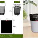Feisco 3 Gallon Black TrashBag,Small Drawstring Garbage Bag TrashCan Liner,100 Counts,0.55 Mil
